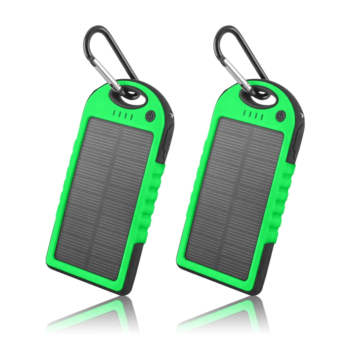 5000mAh Solar Power Bank (2-Pack) - Dual USB & Fast Charging for Outdoor Use