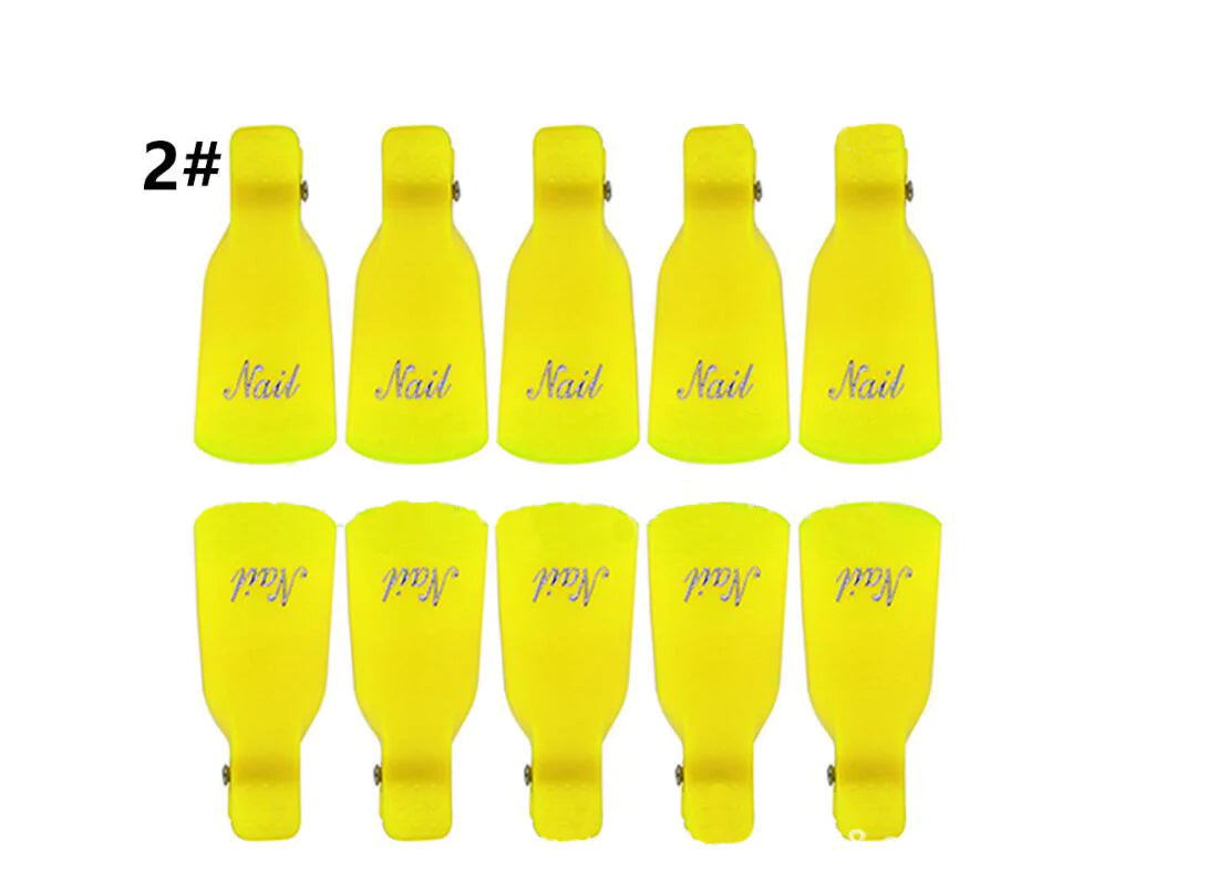 10-Piece Gel Nail Polish Remover Clips - Quick & Easy Soak Off