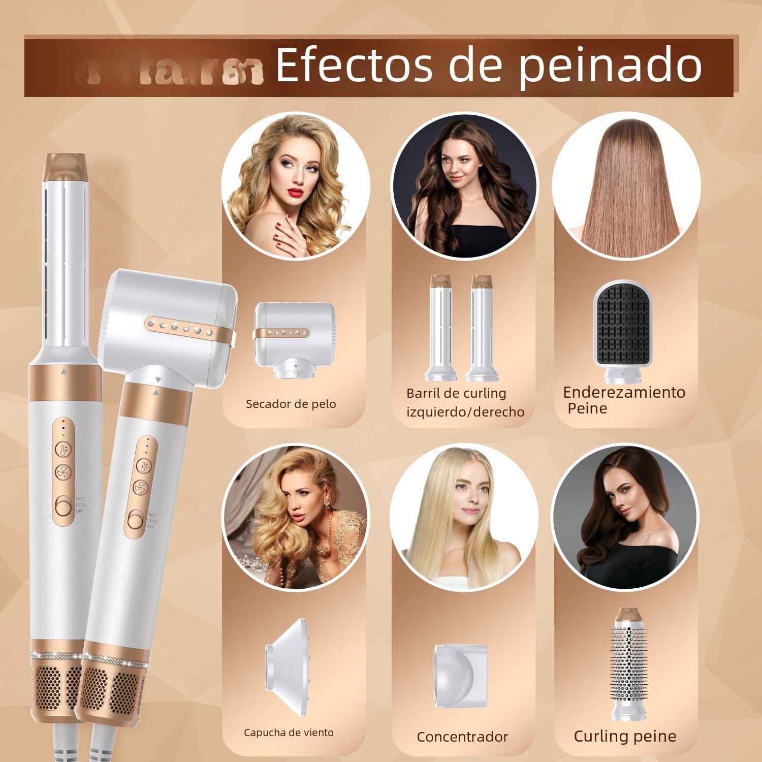 7 - in - 1 High - Speed Hot Air Brush for Styling - GNS Beauty & Personal Care
