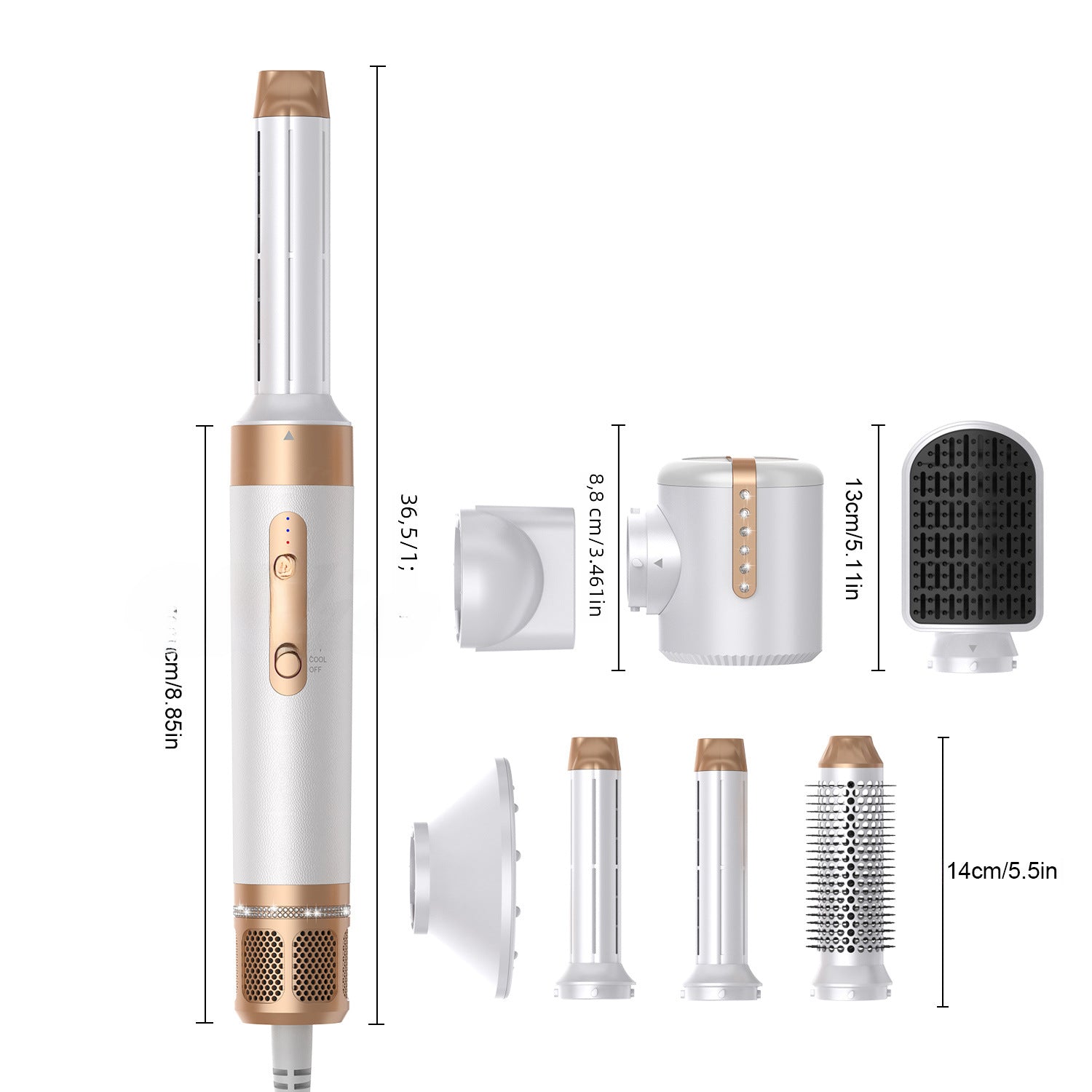 7 - in - 1 High - Speed Hot Air Brush for Styling - GNS Beauty & Personal Care