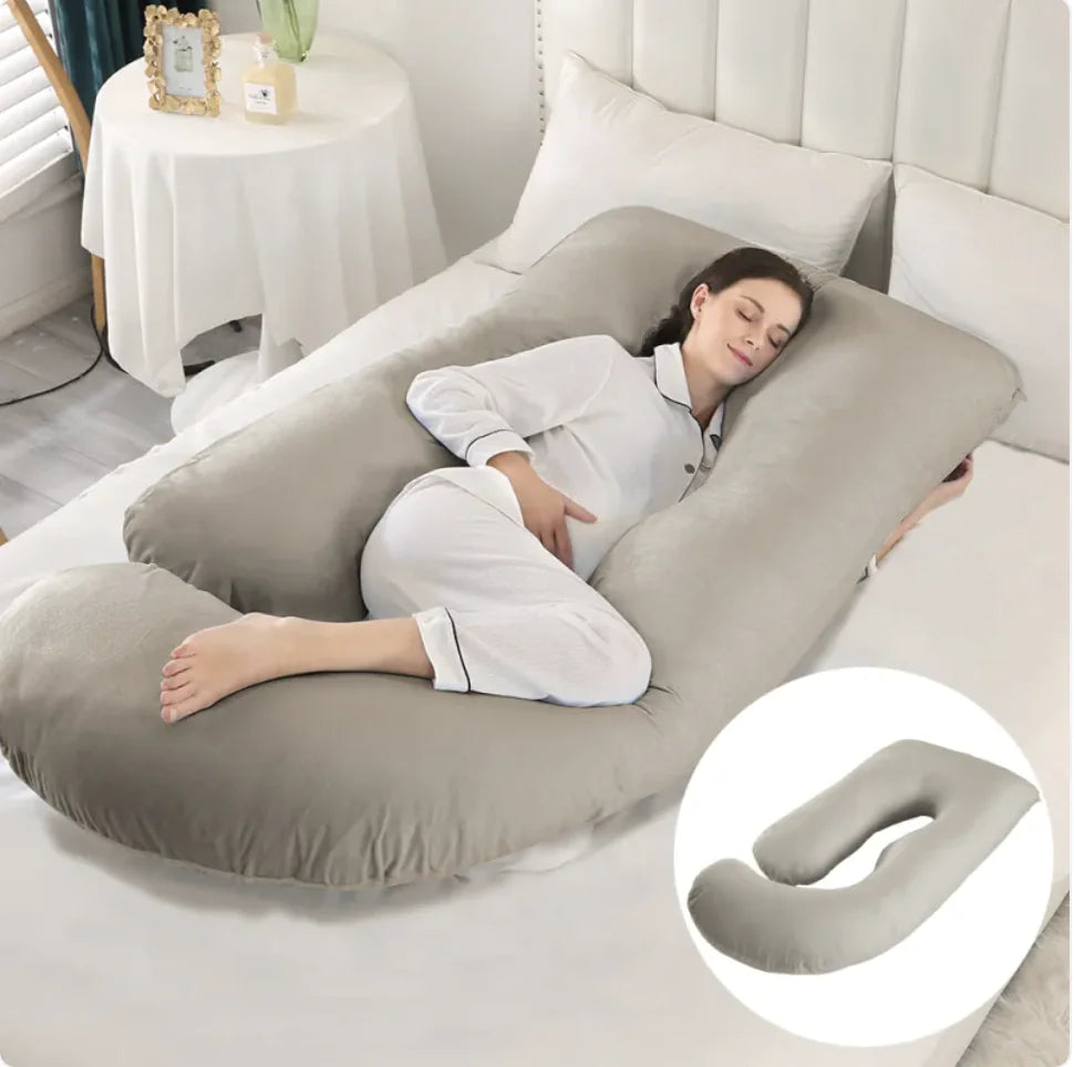 Ultimate J-Shaped Pregnancy Pillow for Comfort & Support