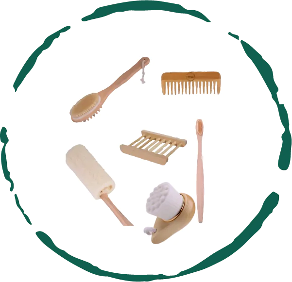 BeNat Zero-Waste Bath Accessories Bundle - 6-Piece Eco-Friendly Set