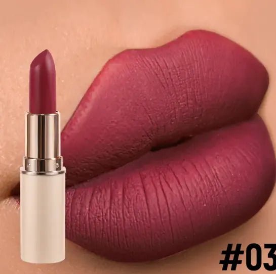 8 Color Matte Lipstick – Bold Beauty in a Sleek Half - Cylinder Design - GNS Beauty & Personal Care