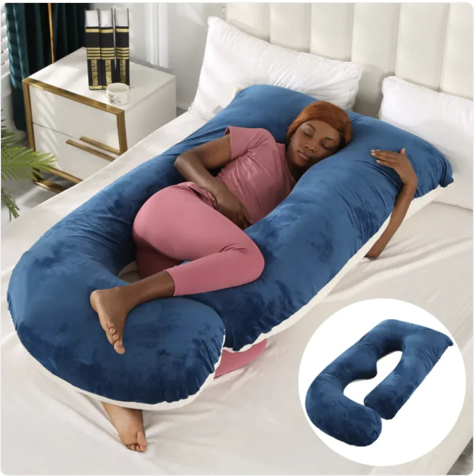 Ultimate J-Shaped Pregnancy Pillow for Comfort & Support