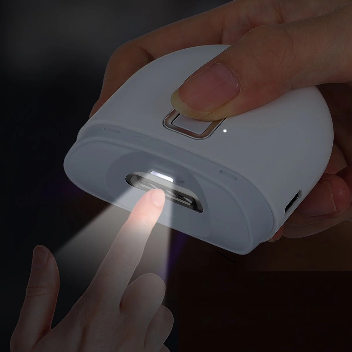 Electric Nail Clipper with LED Light & Polisher