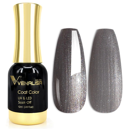 VENALISA High Gloss Metal Grey Gel Nail Polish