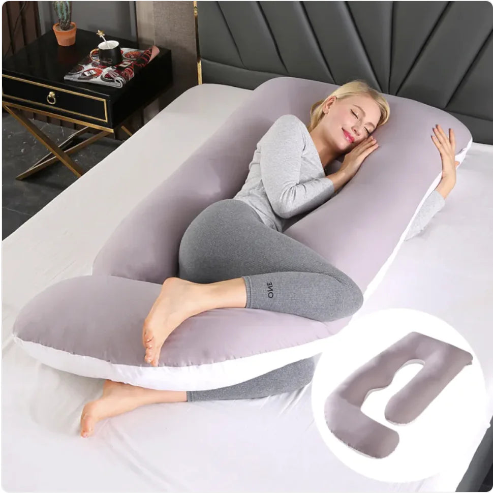 Ultimate J-Shaped Pregnancy Pillow for Comfort & Support