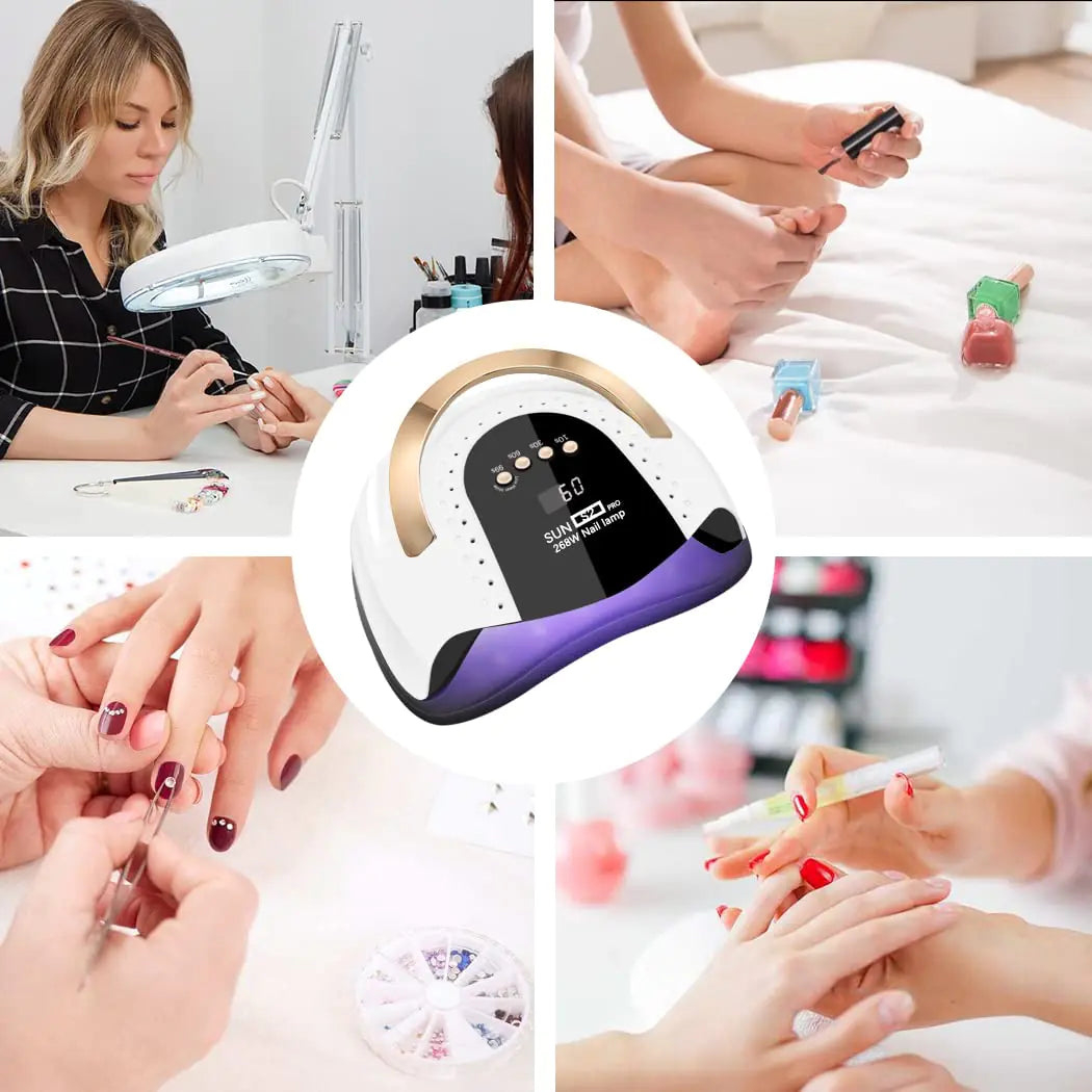 268W UV LED Nail Lamp with Automatic Sensor & 4 Timers