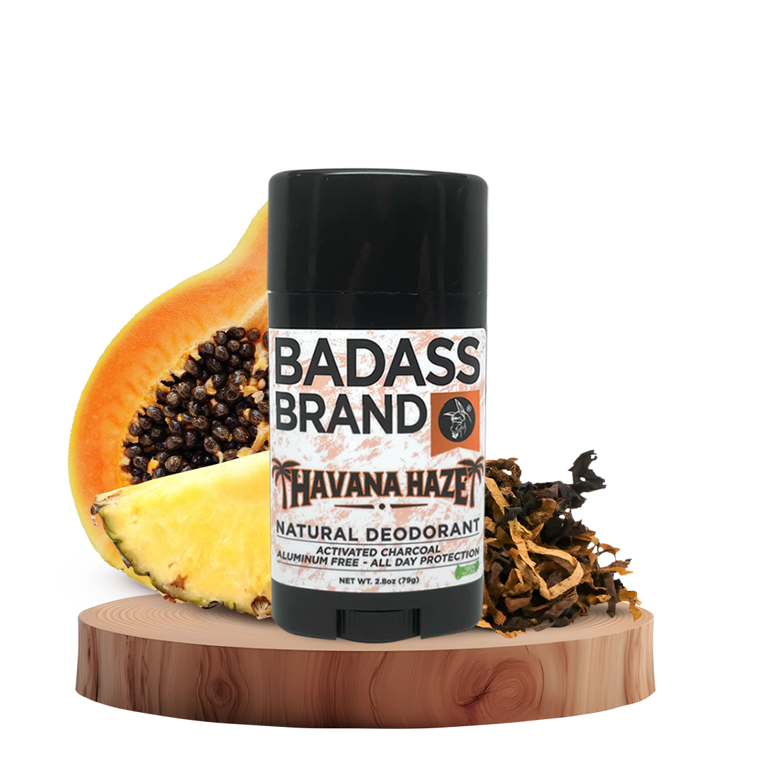 Badass Beard Care Havana Haze Deodorant Stick - All-Natural & Aluminum-Free