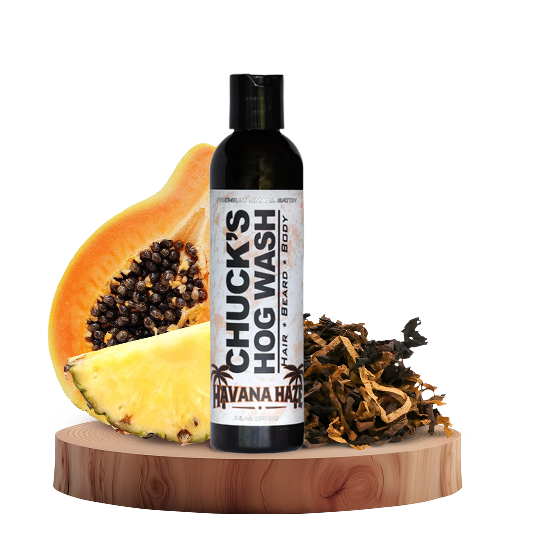 Badass Beard Care Chuck's Hog Wash - Havana Haze | 3-in-1 Beard, Hair & Body Wash