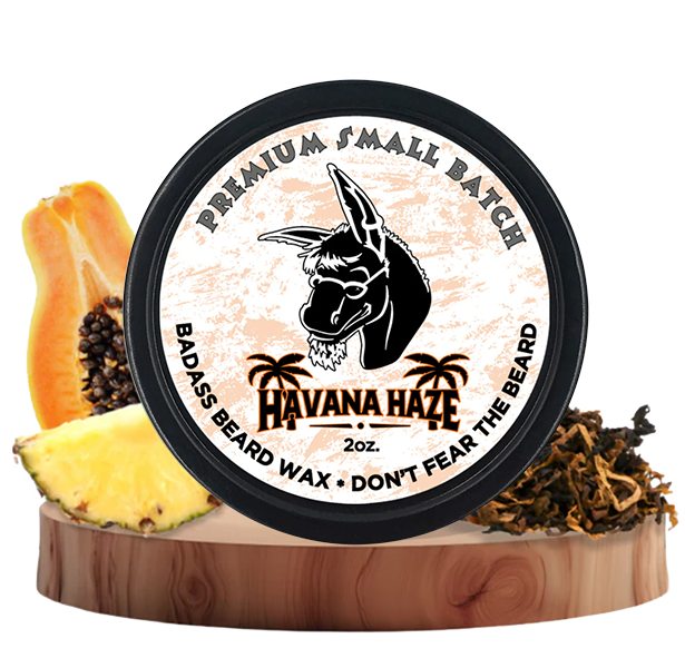 Badass Beard Care Havana Haze Beard Wax - Medium-to-Hard Hold for Men