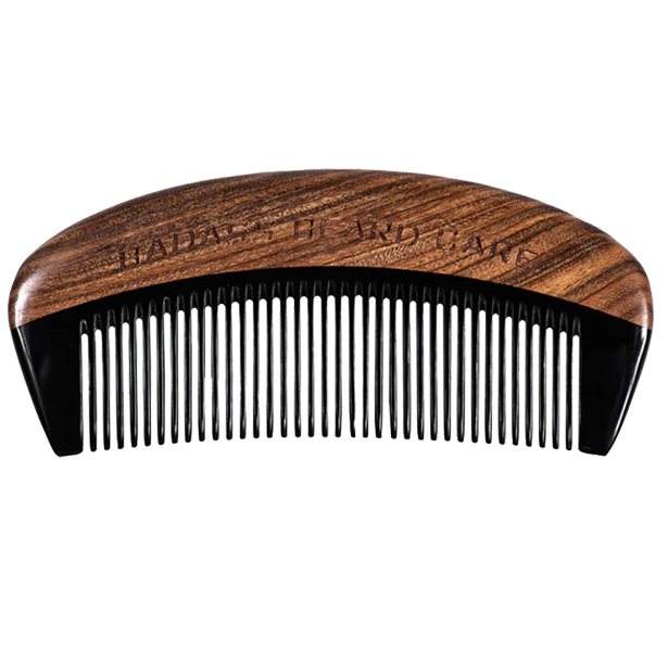 Badass Beard Care Fine Tooth Ox Horn Comb - Premium & Static-Free