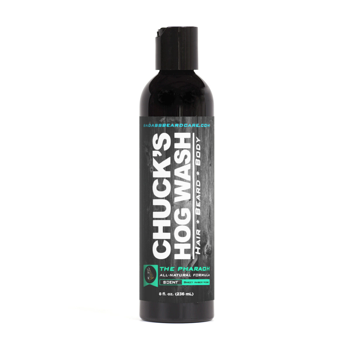 Badass Beard Care Chuck's Hog Wash - The Pharaoh | 3-in-1 Beard, Hair & Body Wash
