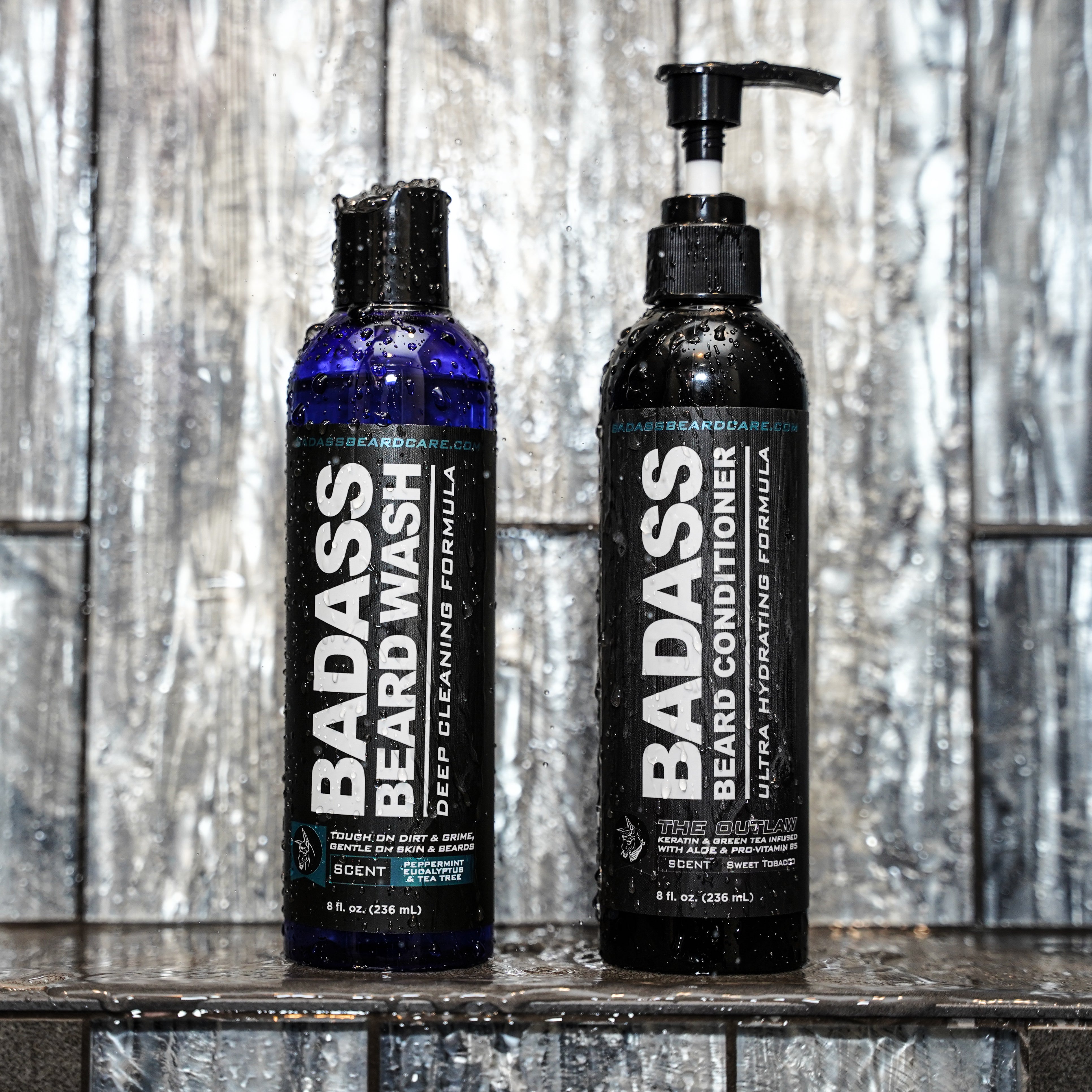 Badass Beard Care Chuck's Hog Wash - The Outlaw | 3-in-1 Beard, Hair & Body Wash