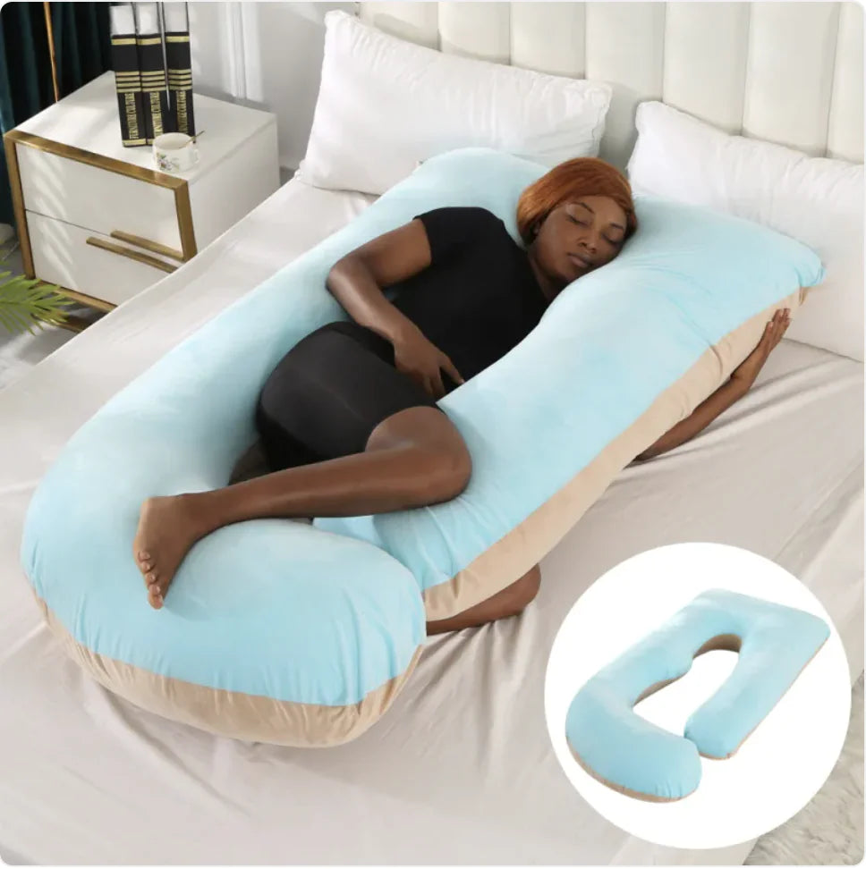 Ultimate J-Shaped Pregnancy Pillow for Comfort & Support