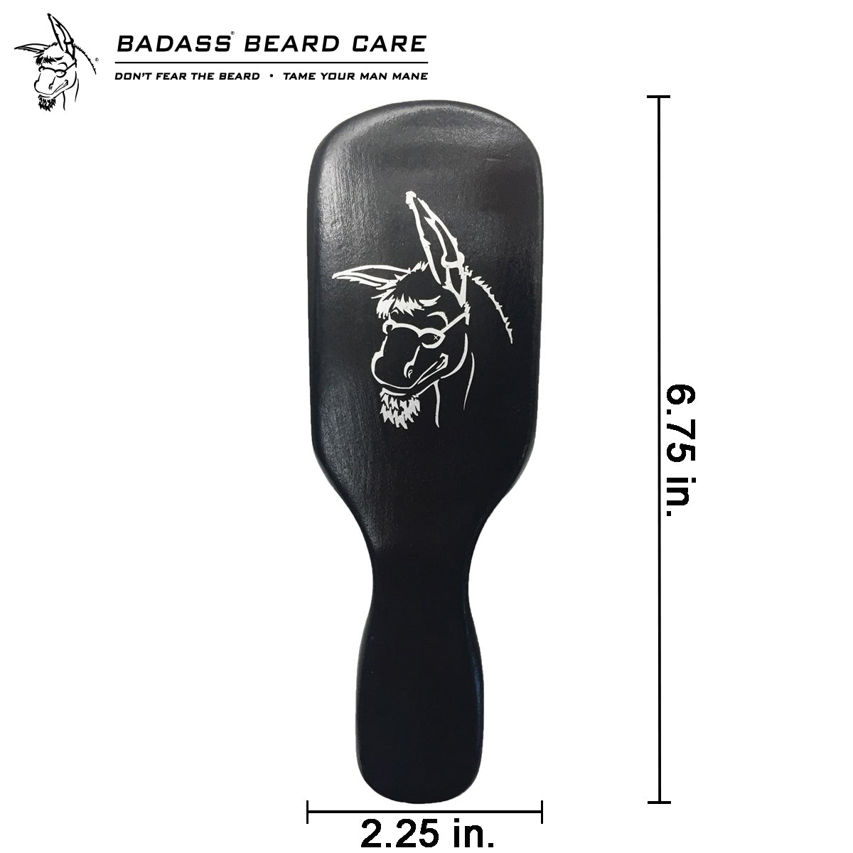 Badass Beard Care Boars Hair Beard Brush with Handle - Premium Grooming
