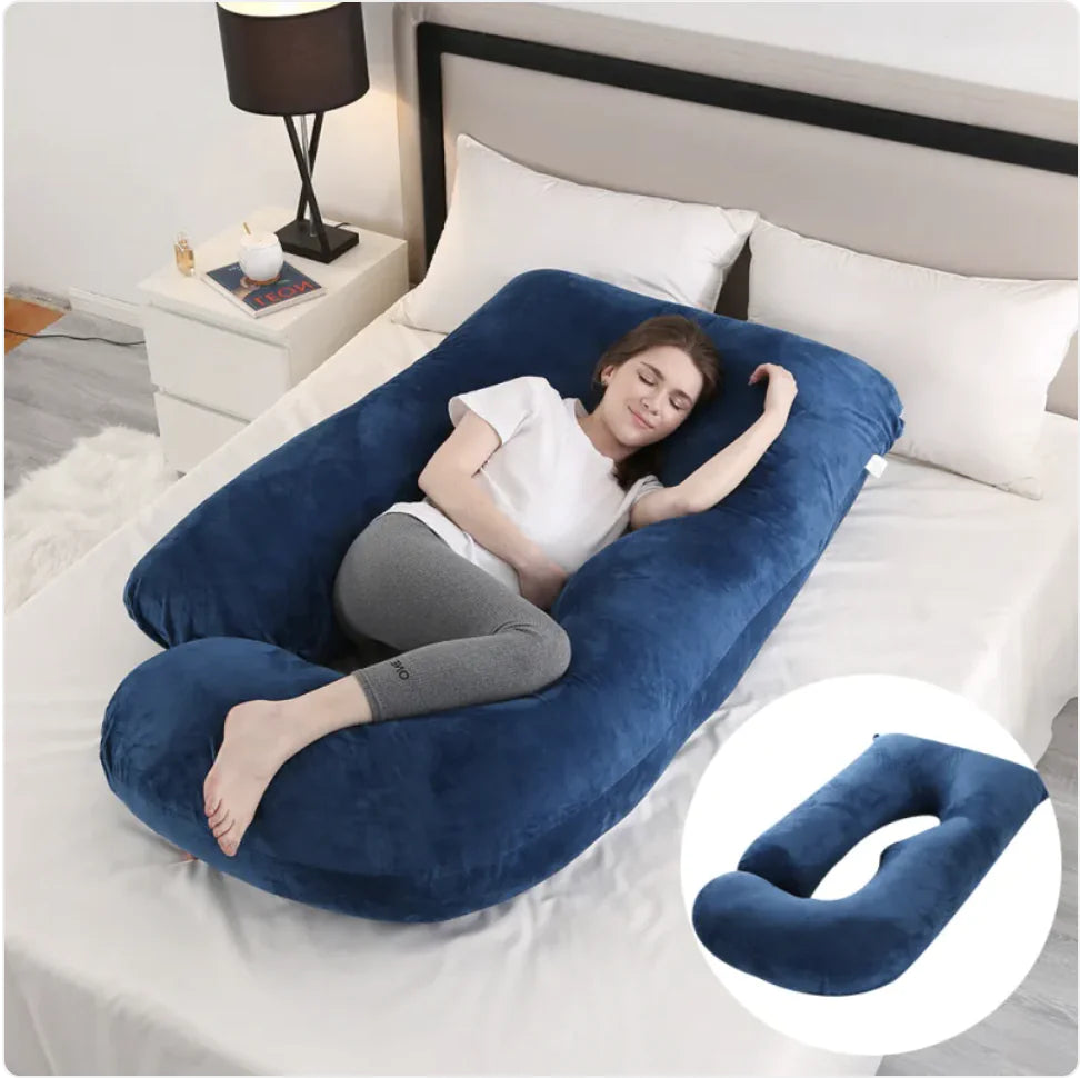 Ultimate J-Shaped Pregnancy Pillow for Comfort & Support