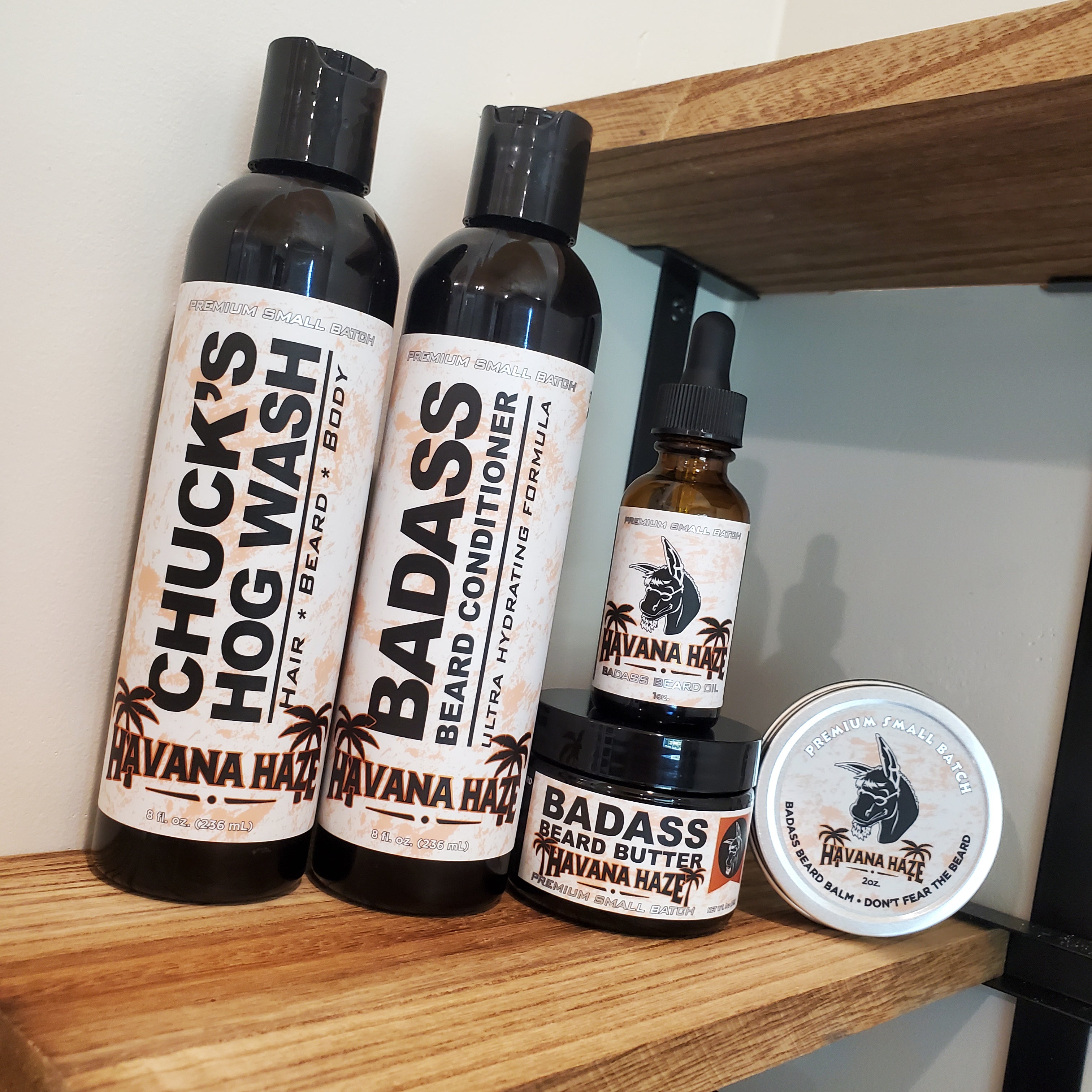 Badass Beard Care Chuck's Hog Wash - Havana Haze | 3-in-1 Beard, Hair & Body Wash