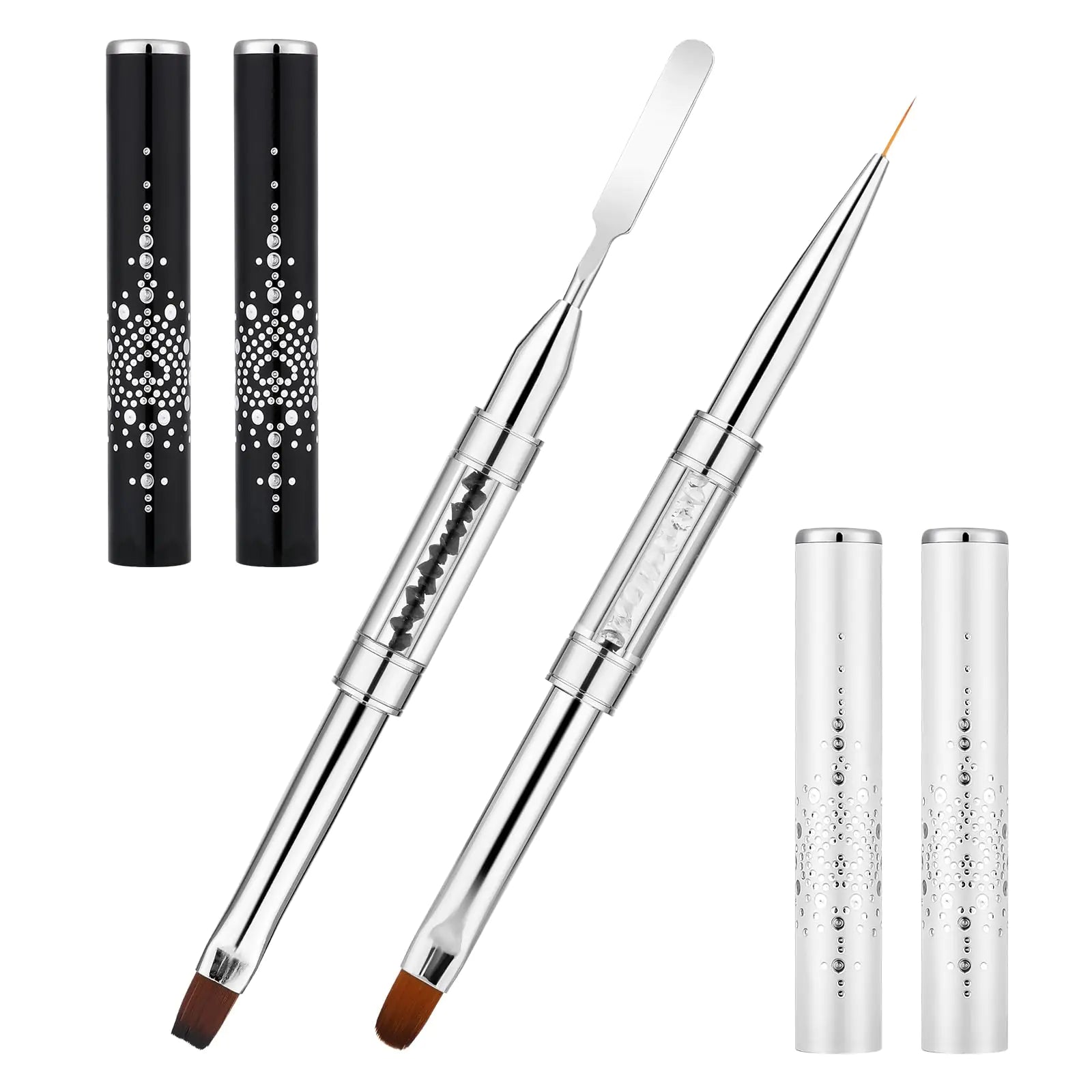 Precision Tools for Flawless Nail Art: Dual-Ended Nail Design Brushes