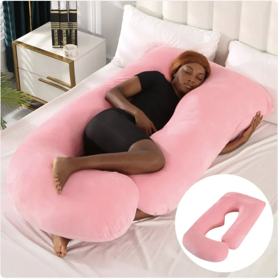 Ultimate J-Shaped Pregnancy Pillow for Comfort & Support