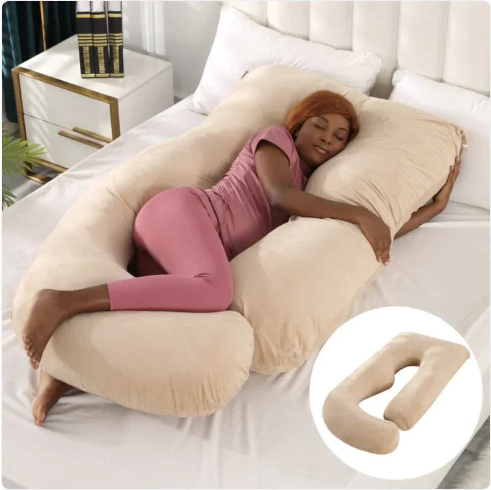 Ultimate J-Shaped Pregnancy Pillow for Comfort & Support