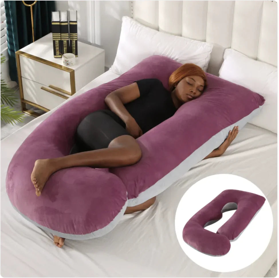 Ultimate J-Shaped Pregnancy Pillow for Comfort & Support