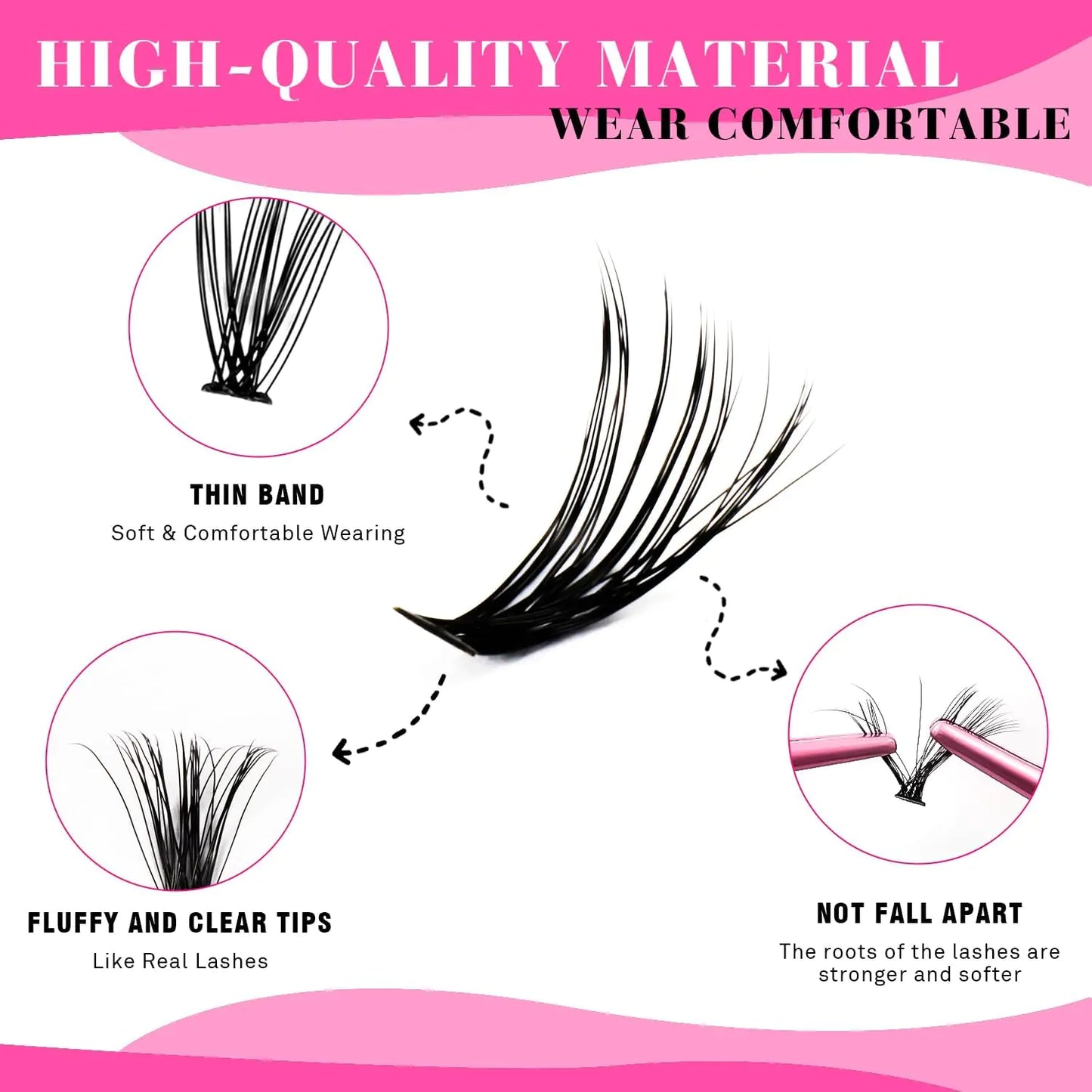 Salon Quality DIY Lash Extension Set - 280 Pieces, C & D Curls