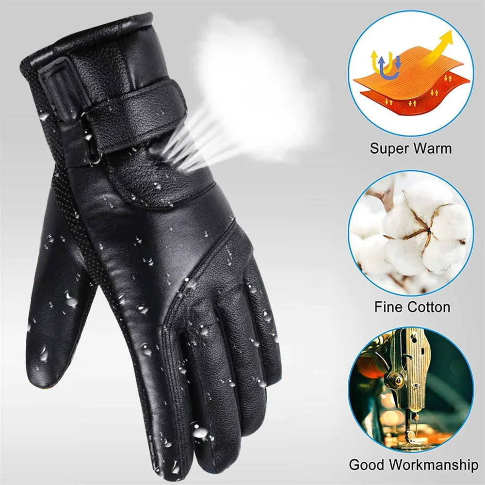 USB Heated Gloves for Winter, Waterproof Touchscreen Thermal Warmers