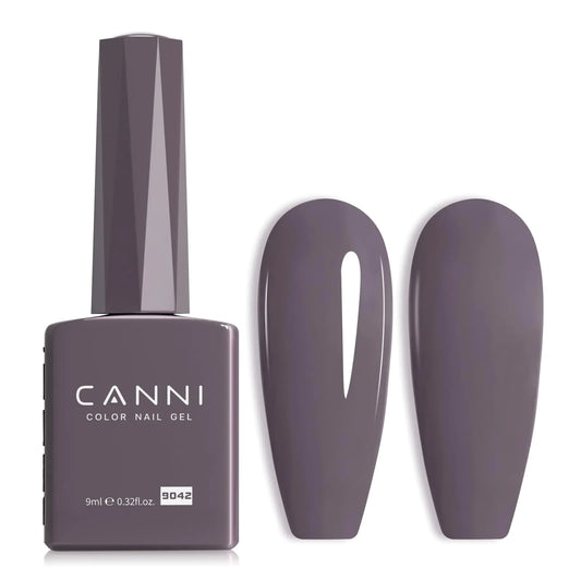 CANNI Dark Grey Gel Nail Polish - High Gloss Soak Off UV Gel