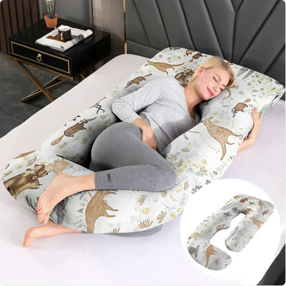 Ultimate J-Shaped Pregnancy Pillow for Comfort & Support