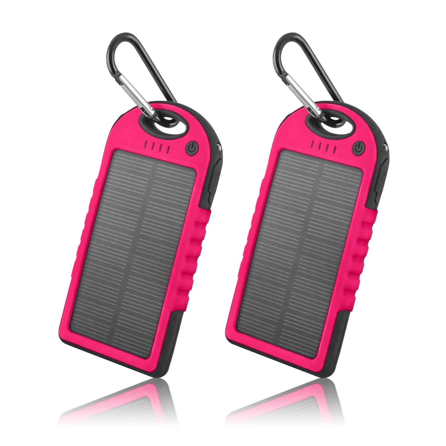 5000mAh Solar Power Bank (2-Pack) - Dual USB & Fast Charging for Outdoor Use