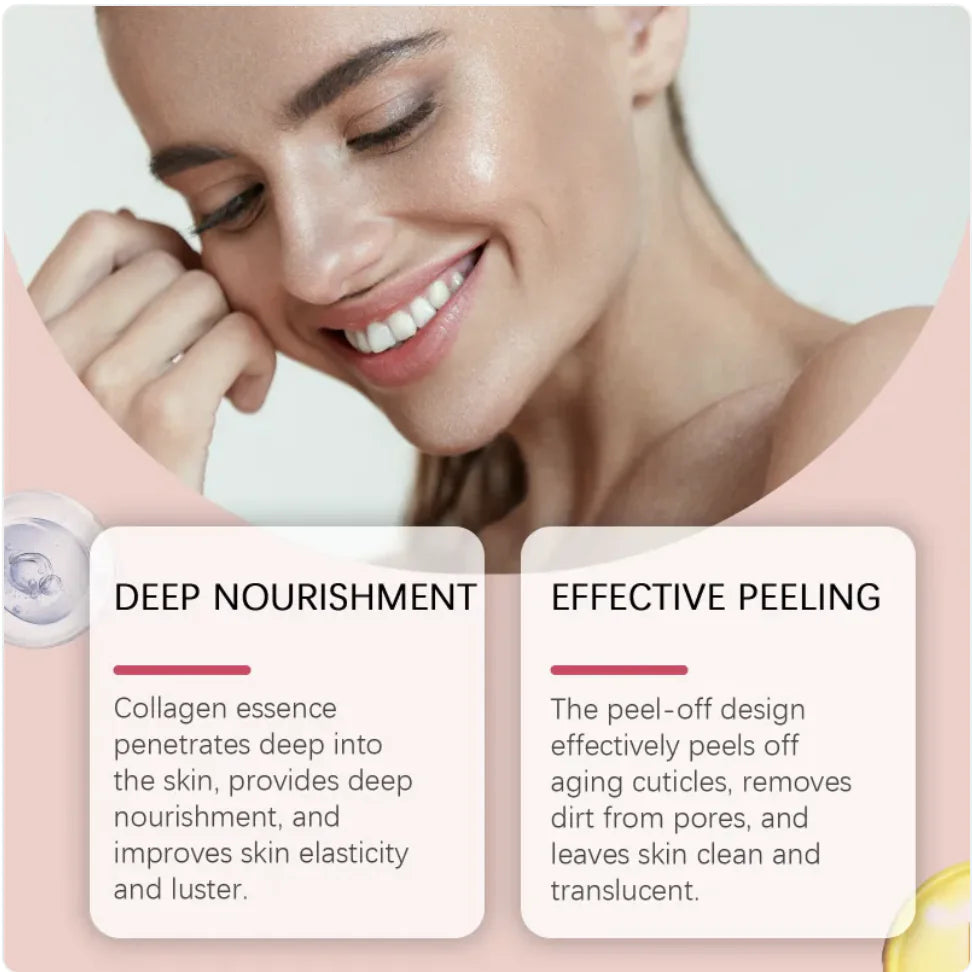 Collagen Facial Peeling Mask with Brush - Cleansing & Moisturizing