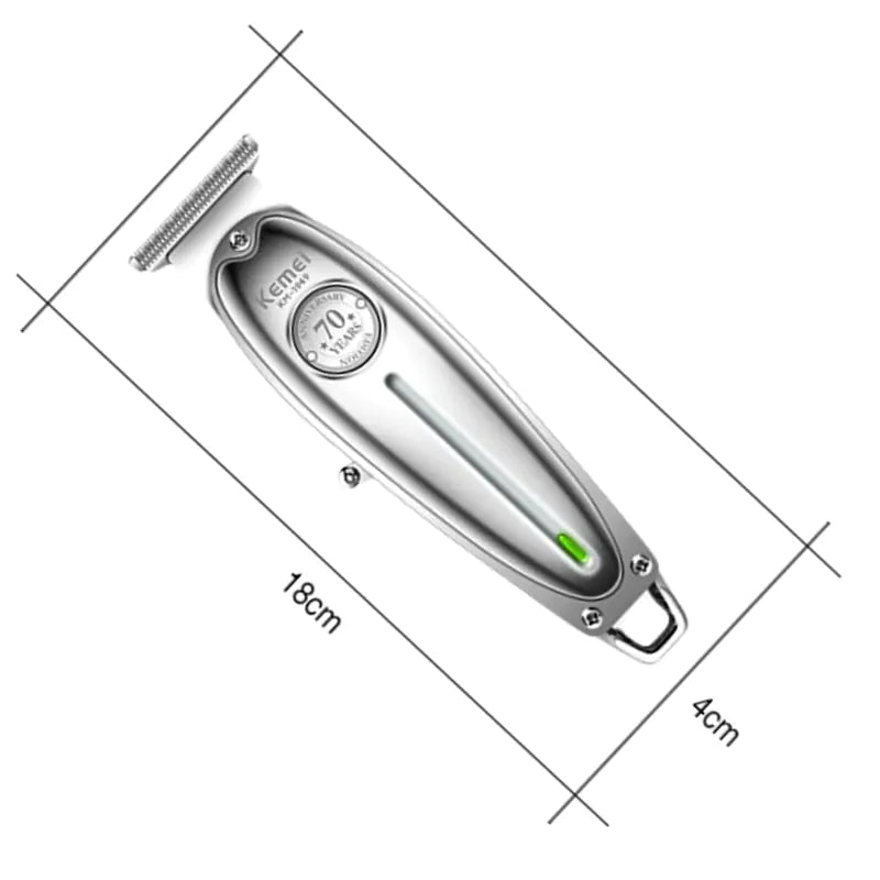 Precision Mens Lithium Beard Trimmer with Adjustable Blades