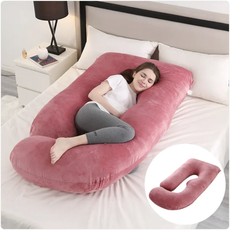 Ultimate J-Shaped Pregnancy Pillow for Comfort & Support