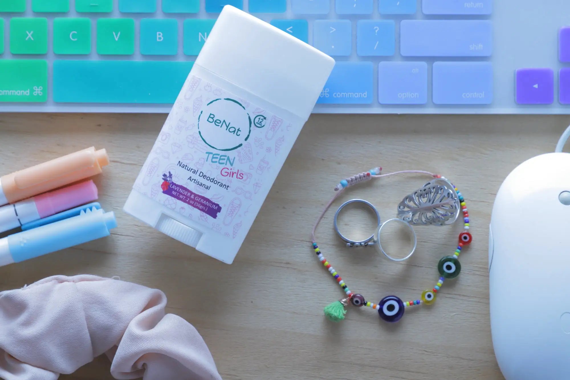 BeNat All-Natural Deodorant for Kids & Teens - Gentle & Aluminum-Free