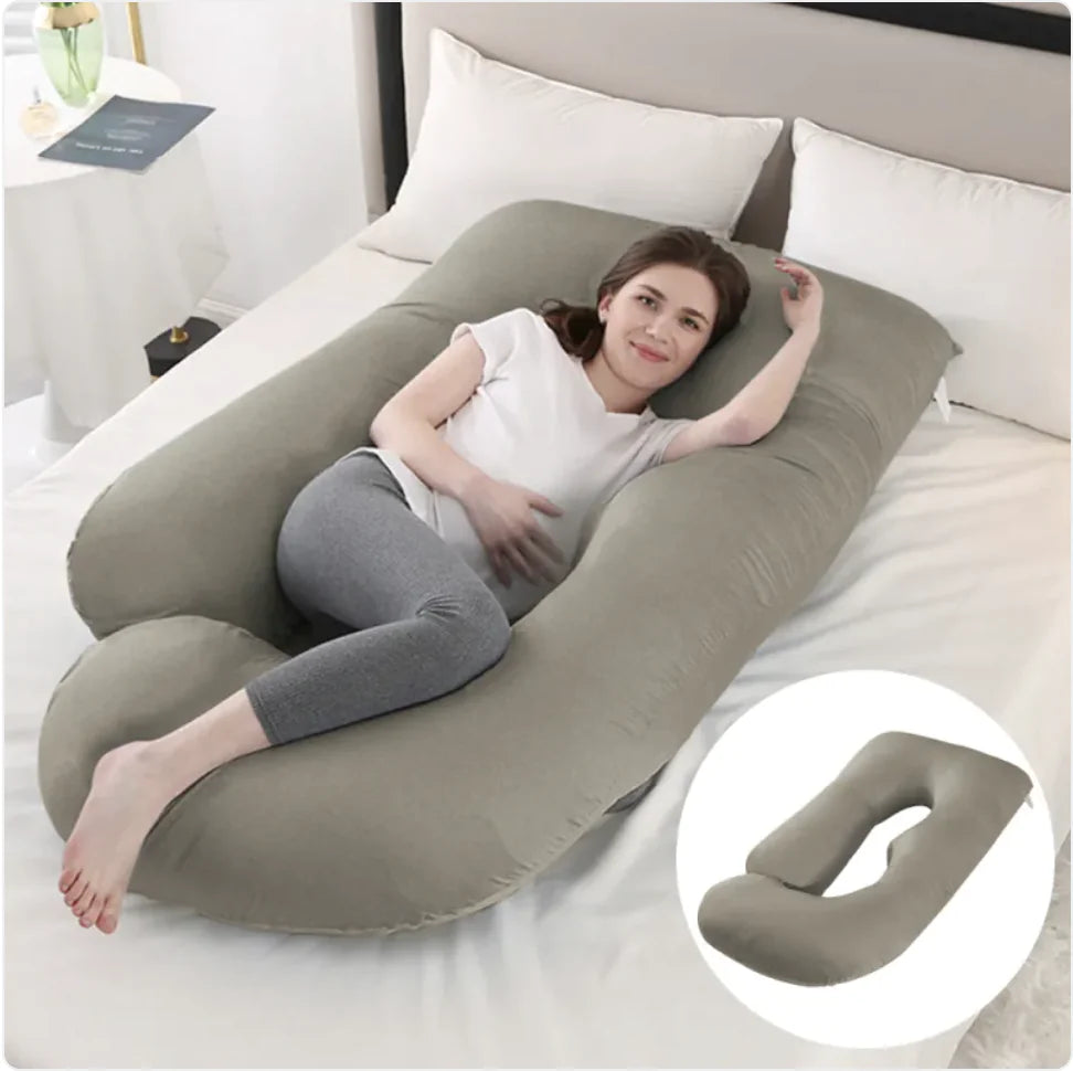 Ultimate J-Shaped Pregnancy Pillow for Comfort & Support