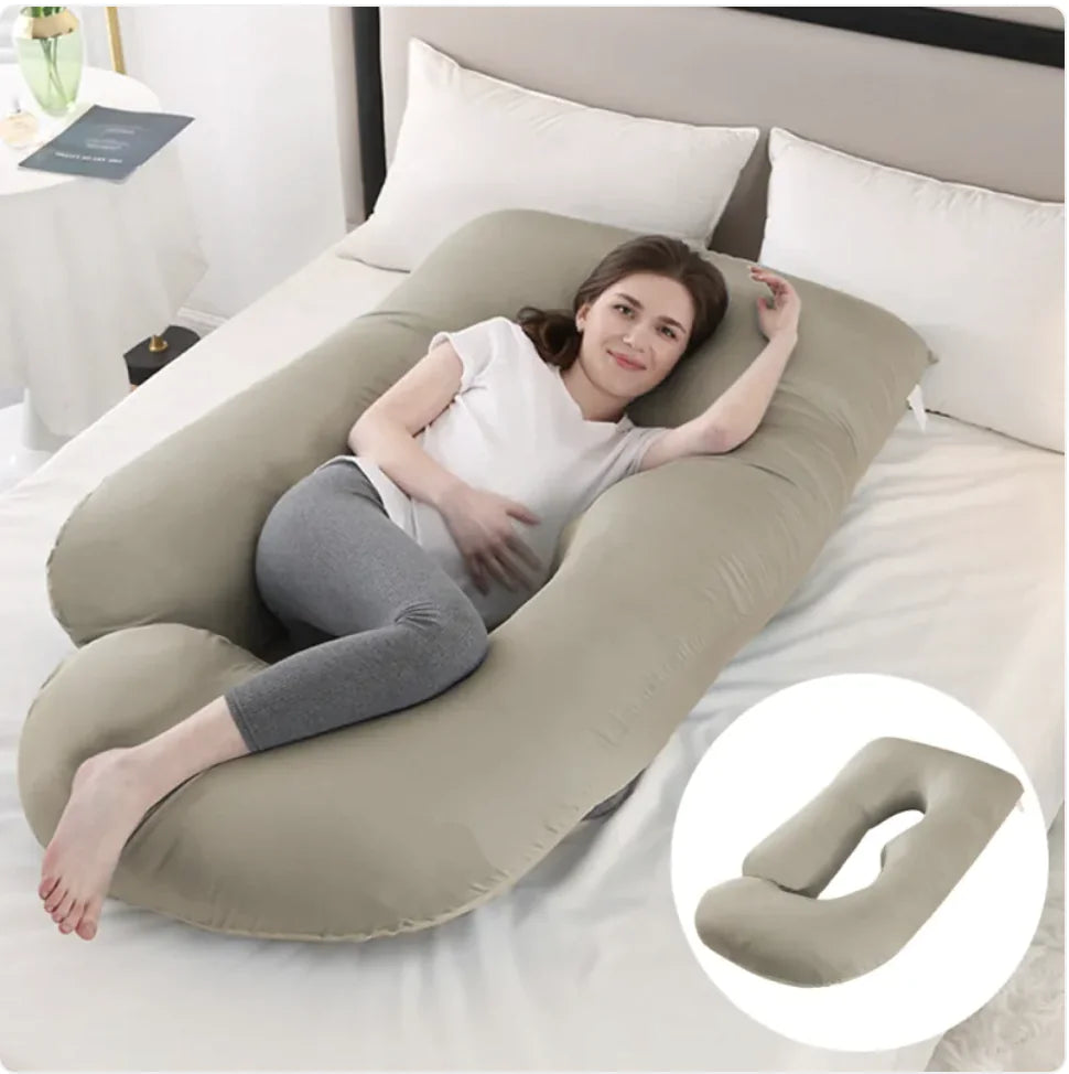 Ultimate J-Shaped Pregnancy Pillow for Comfort & Support