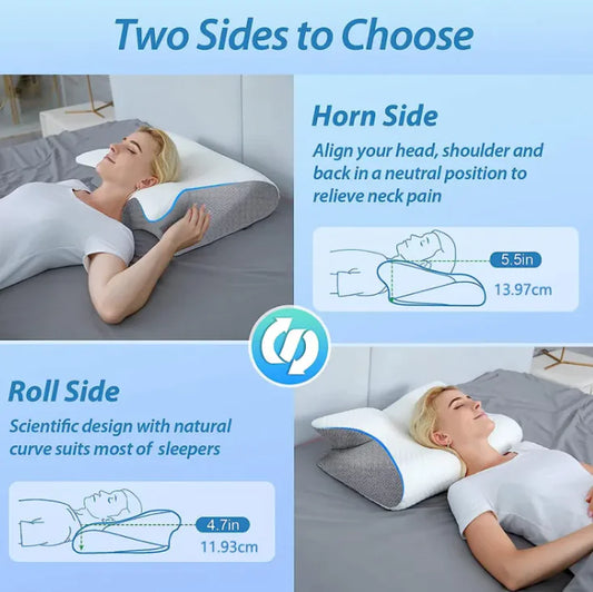 Ergonomic Memory Foam Cervical Pillow for Spine and Neck Support