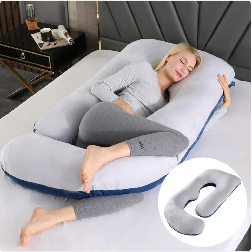 Ultimate J-Shaped Pregnancy Pillow for Comfort & Support