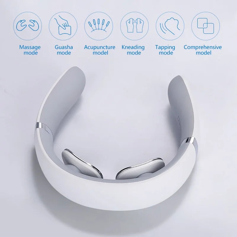 Smart Neck Massager with Adjustable Heat and Wireless Design