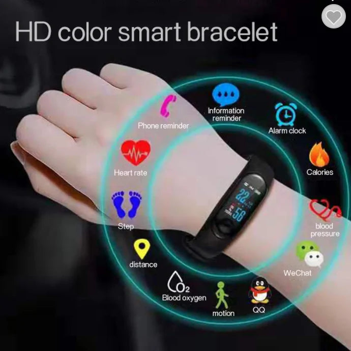 Affordable Smart Fitness Wristband with Heart Rate Monitor