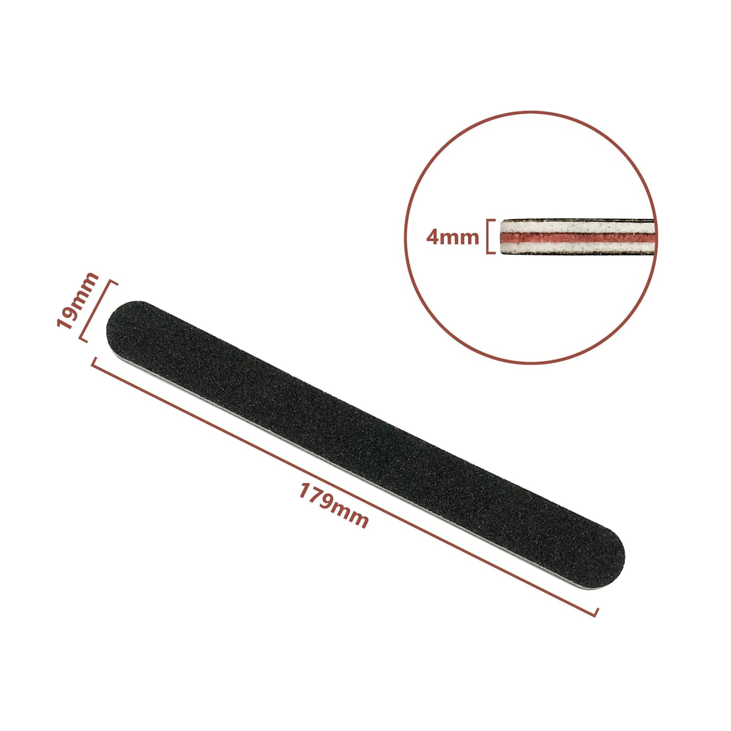 Professional Nail Files Set - 10 PCS 100/180 Grit Emery Boards