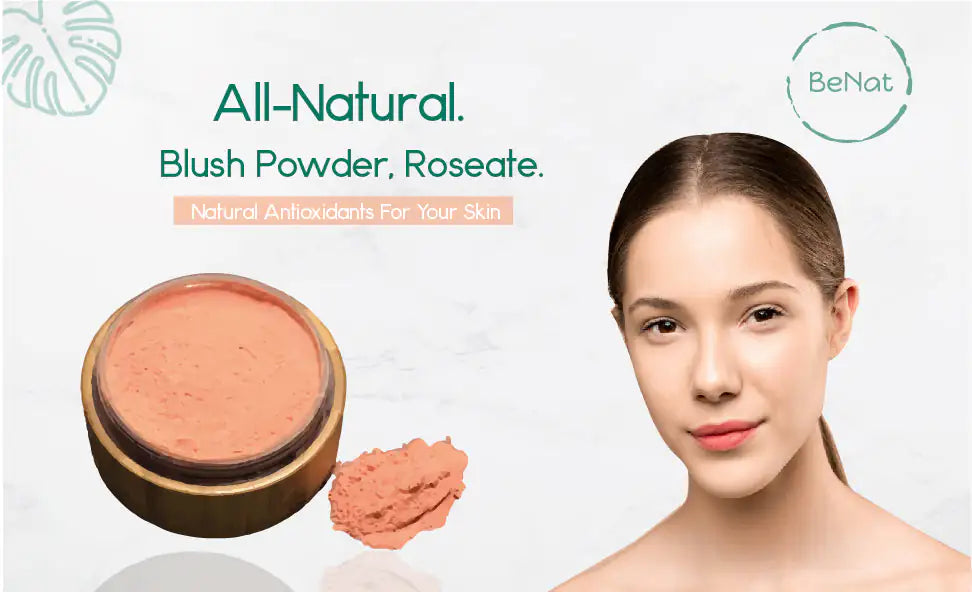 Natural Blush Powder in Refillable Bamboo Jar - Vegan & Eco-Friendly