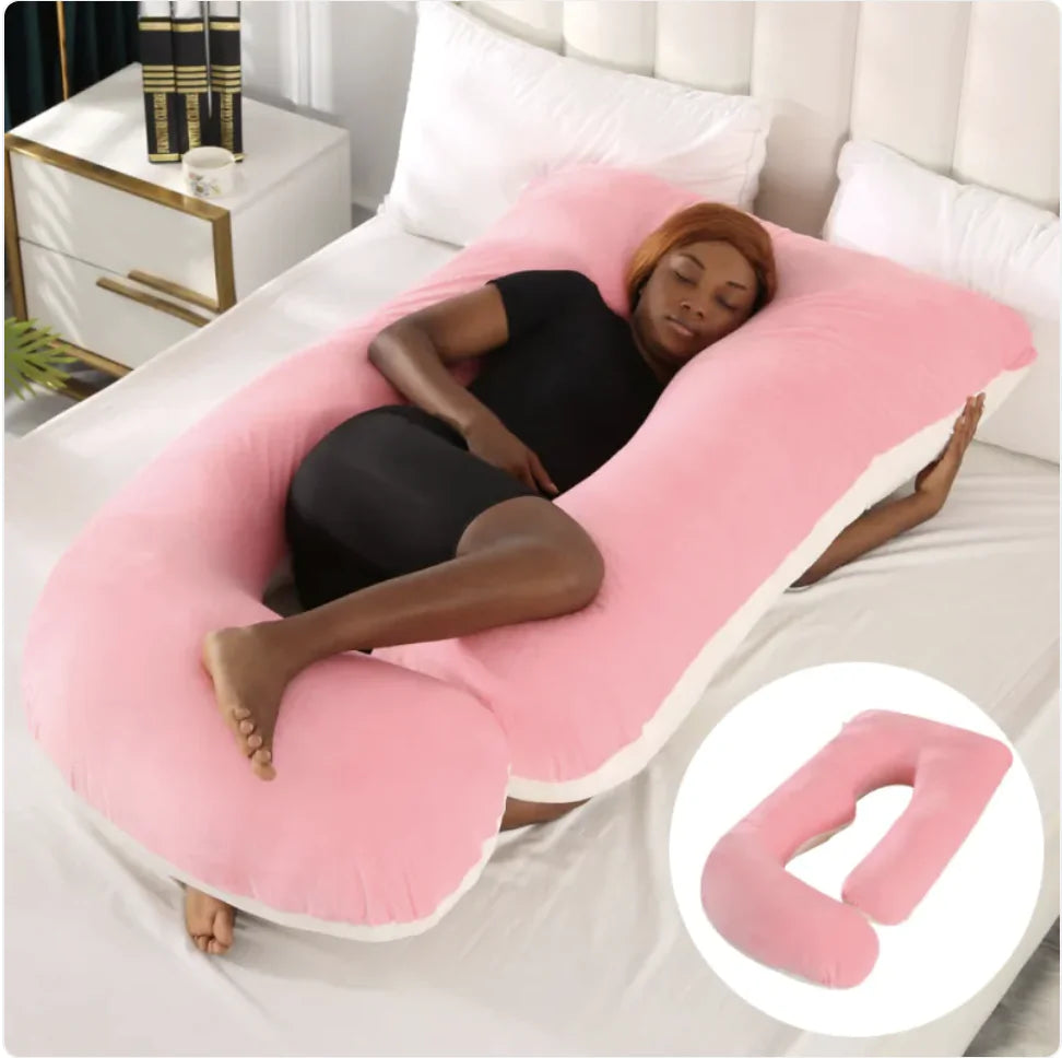 Ultimate J-Shaped Pregnancy Pillow for Comfort & Support