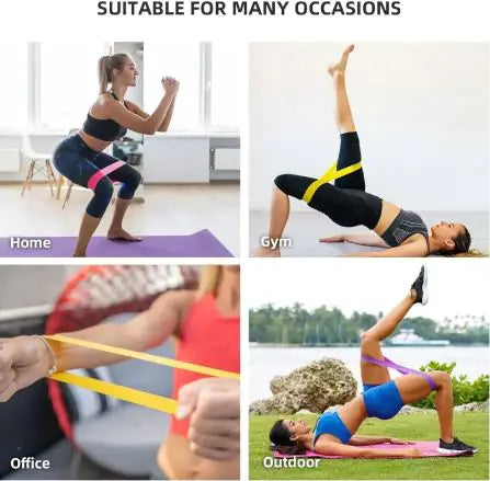Resistance Loop Exercise Bands (5-Pack) - Home Fitness & Versatile Training