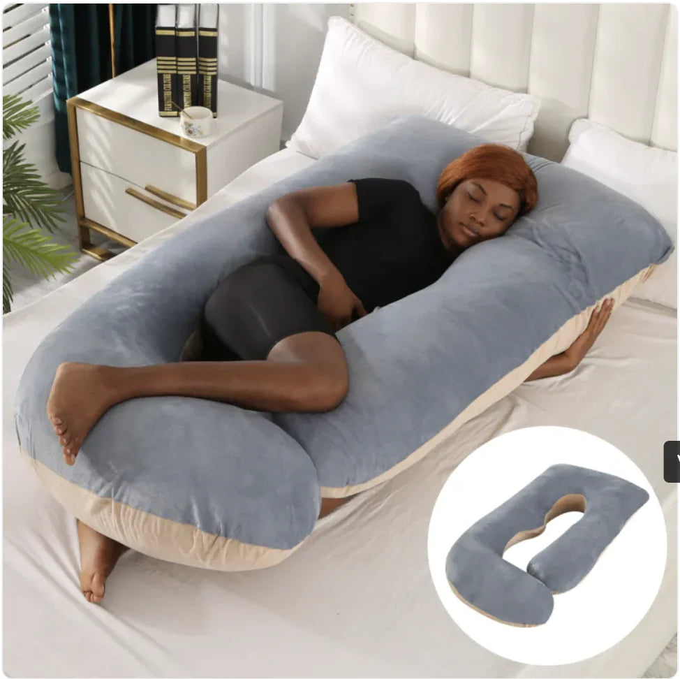 Ultimate J-Shaped Pregnancy Pillow for Comfort & Support