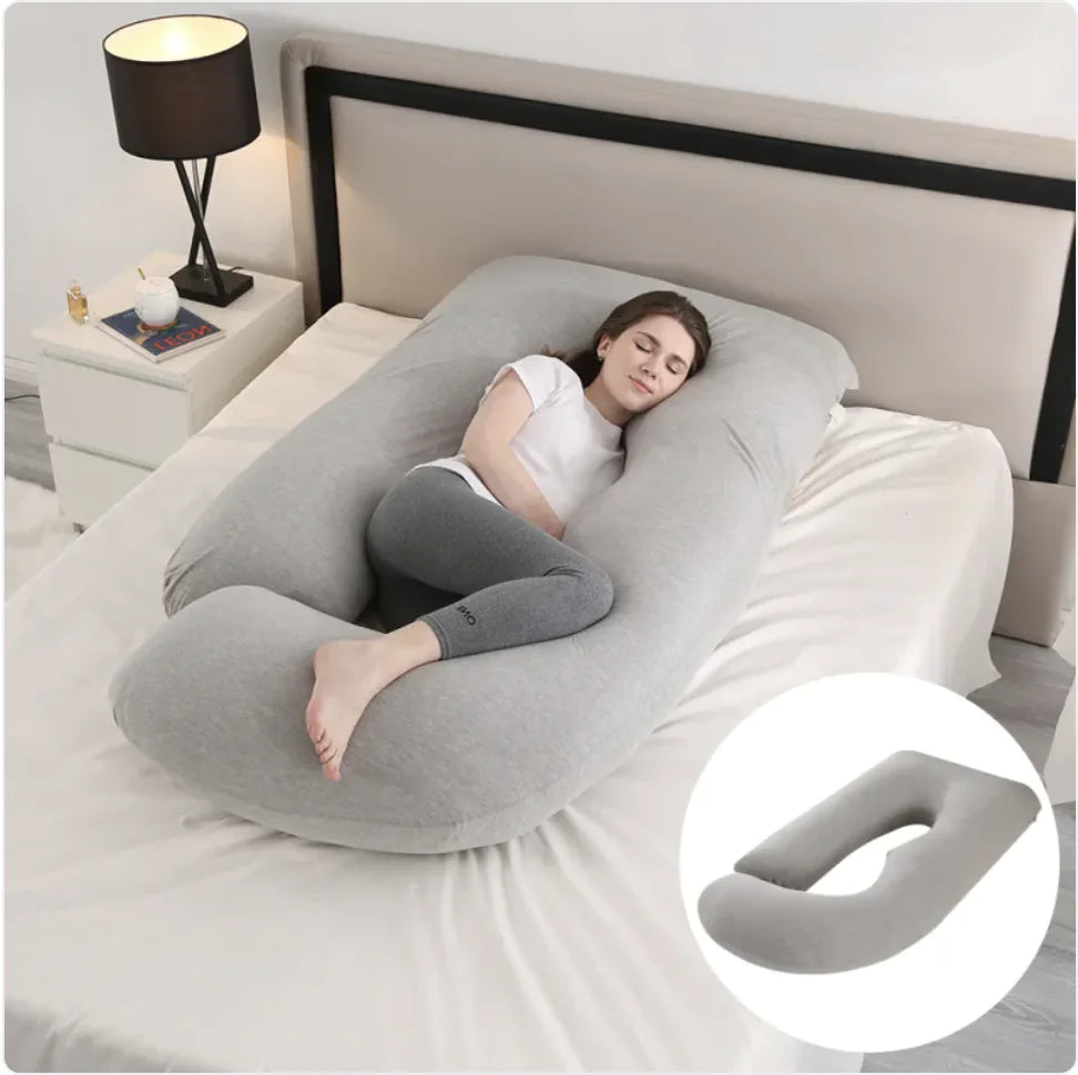 Ultimate J-Shaped Pregnancy Pillow for Comfort & Support