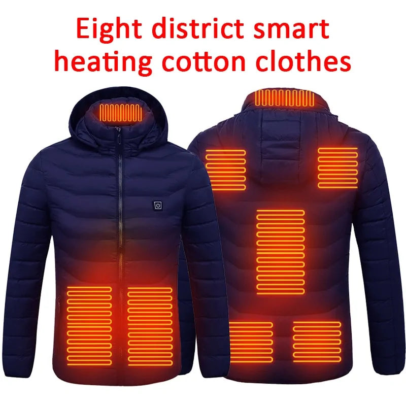 USB Heated Winter Jacket - Waterproof & Adjustable Heat