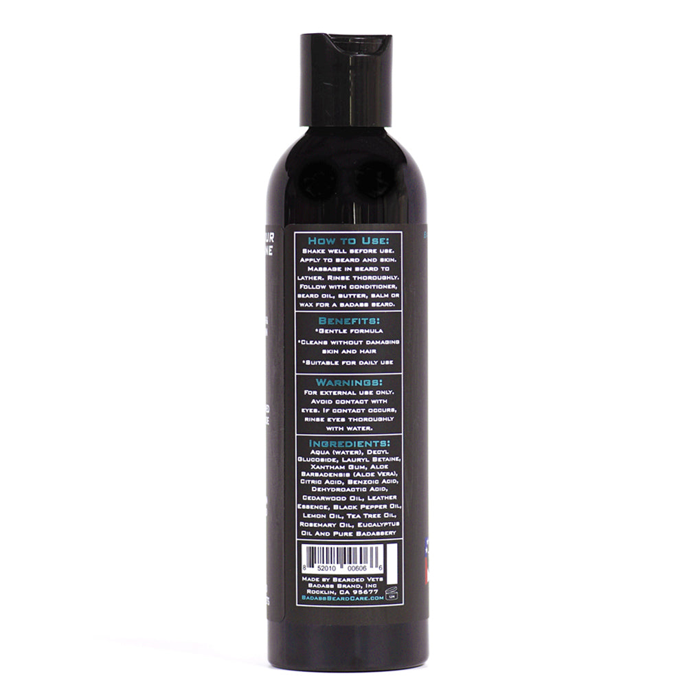 Badass Beard Care Chuck's Hog Wash - The Patriot | 3-in-1 Beard, Hair & Body Wash