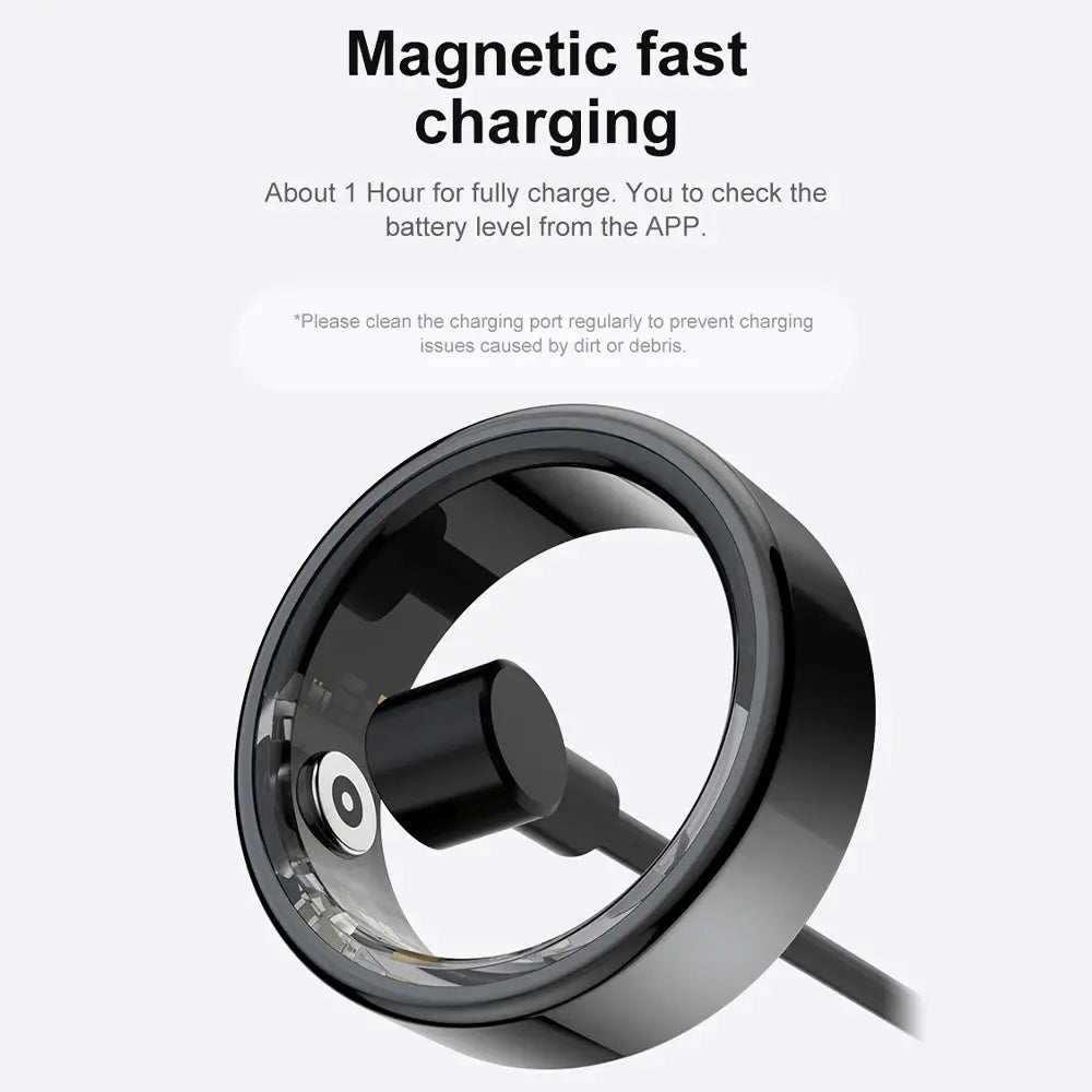 R02 Titanium Smart Ring: Waterproof Health Monitor